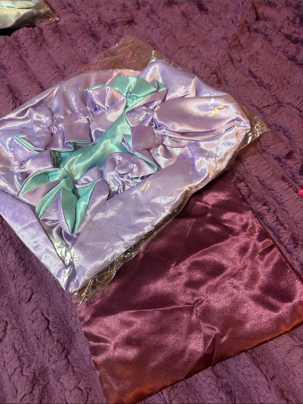 Lilac Satin Ruffle Skirt - Unbranded